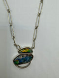 Silver Boulder Opal Necklace