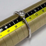 Sterling Silver Bezel Set Cubic Zirconia Ring