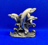 Silver Plated Pewter Dolphin Figurine