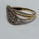 10ct Yellow Gold Diamond Crossover Ring MHJ Michael Hill