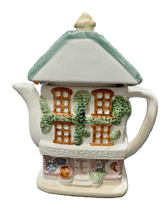 1980's Green Grocer Shop Teapot