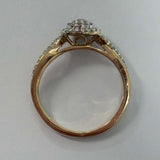 9ct Yellow Gold Diamond Cluster Ring