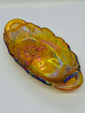 VIntage Indiana Stlye Glass Carnival Glass Relish Tray