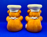 Vintage Teddy Bear Chef Salt and Pepper Shakers
