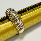 9ct Yellow Gold Diamond Dome Ring