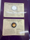 Queen Elizabeth Coin Collection Set In Folder With Certificates