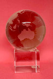 2009 Dawn Princess World Cruise Glass World Globe Paperweight