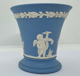 Wedgwood Blue Jasperware Trumpet Vase