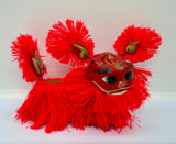 Vintage Red Chinese Lion Dance Figurine
