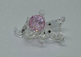 Swarovski Kitten Playing With Pink Ball