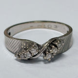 18ct White Gold Diamond Ring Vintage