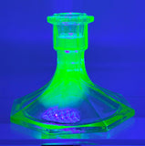 Uranium Glass Candle Holders Set of 2