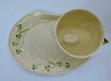 Belleek Pottery Shamrock Tennis Tea Set