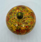 Vintage Hand painted Paper Mache Trinket Box