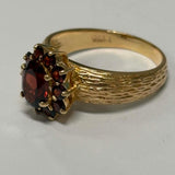 9ct Yellow Gold Garnet Ring