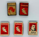5 Redheads Match Boxes (2x Brymay, 3x Bryant & May)