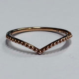 Pandora Rose Gold Plated Beaded Wish Bone Ring