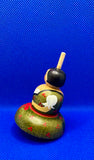 Vintage Wooden Spinning Top Hand-painted Maid