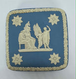Vintage Wedgwood Jasperware Blue Trinket Box