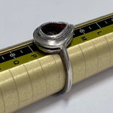 Sterling Silver Tear Shaped Garnet Ring