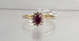 9ct Yellow Gold Created Ruby Ring