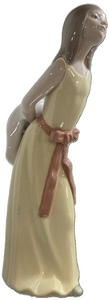 Lladro Naughty Girl with Straw Hat Figurine