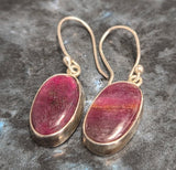 Silver Indian Ruby Earrings