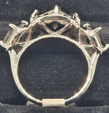 14ct White Gold Black Diamond Ring with Valuation