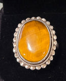 Silver Tiger Eye Ring