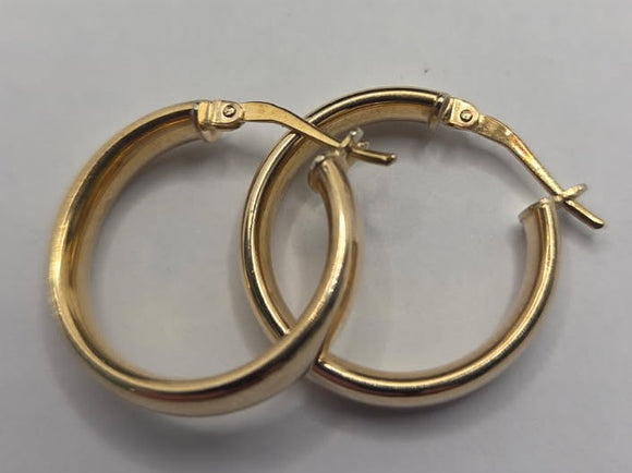9ct Yellow Gold Hoop Earrings