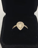 9ct Yellow Gold Pear Shaped Diamond Ring