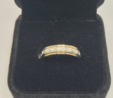 18ct Yellow and White Gold Patterned Wedder