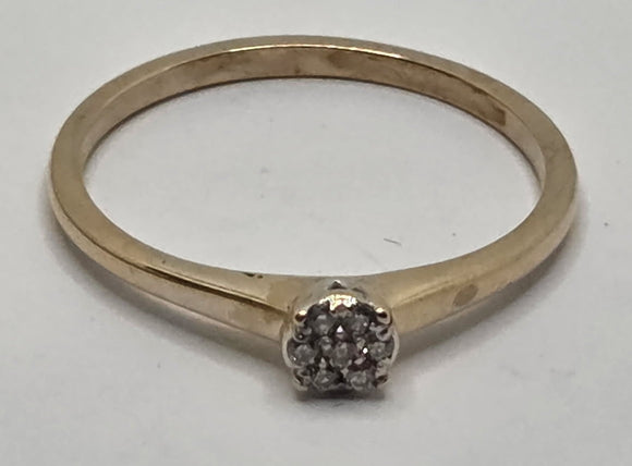 9ct Yellow Gold Diamond Ring