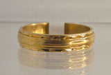 18ct Yellow Gold Etched Wedding Band