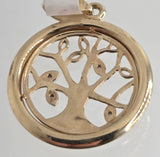 9ct Yellow Gold and Diamond Tree of Life Pendant