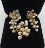 18ct Yellow Gold Pearl and Diamond Set