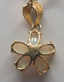 9ct Yellow Gold Opal and Diamond Pendant