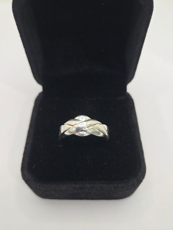 Silver Puzzle Ring(Welded together)