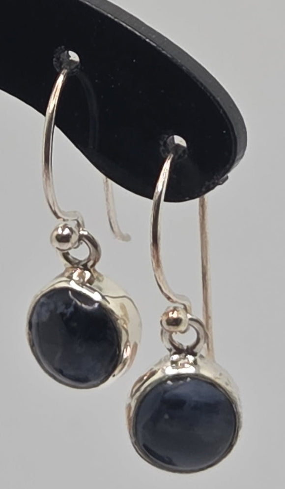 Silver Earrings Namibian Pietersite