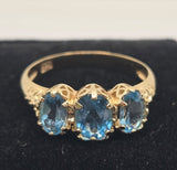 9ct Yellow Gold Topaz Dress Ring