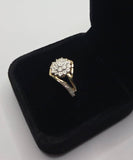 9ct Yellow Gold Diamond Cluster Ring