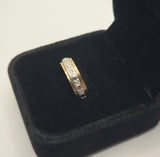 18ct Yellow and White Gold Patterned Wedder