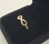 9ct Yellow Gold Infinity Diamond Ring