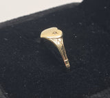 9ct Yellow Gold Signet Ring with Diamond