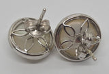 14kt White Gold Pearl Dress Earrings