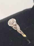 18ct Yellow Gold Vintage Diamond Ring