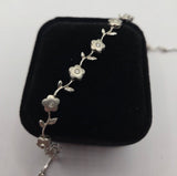 10ct White Gold Diamond Flower Necklace