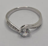Silver Dress Ring with Cubic Zirconia