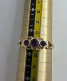 9ct Yellow Gold Amethyst Ring