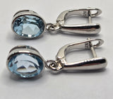 Silver Topaz Drop Earrings